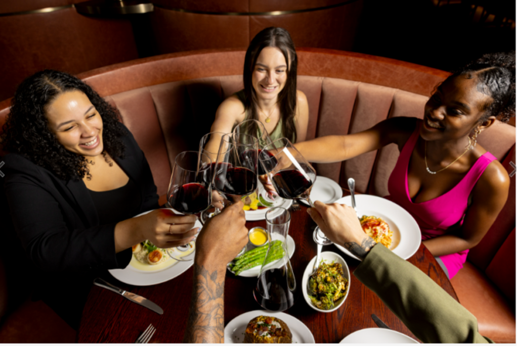 Girls with wine at Ocean Prime