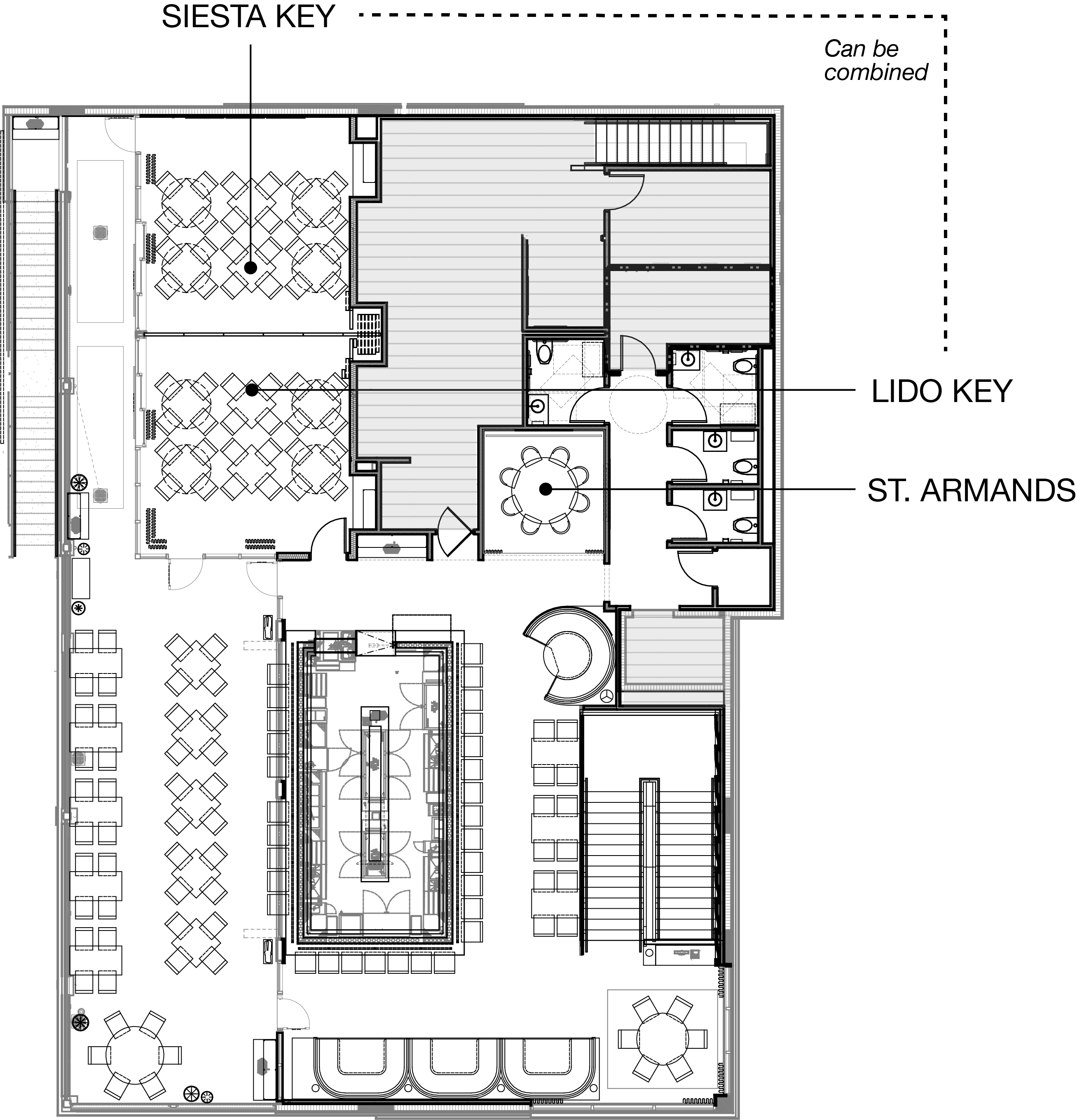 Sarasota Private Dining Layout