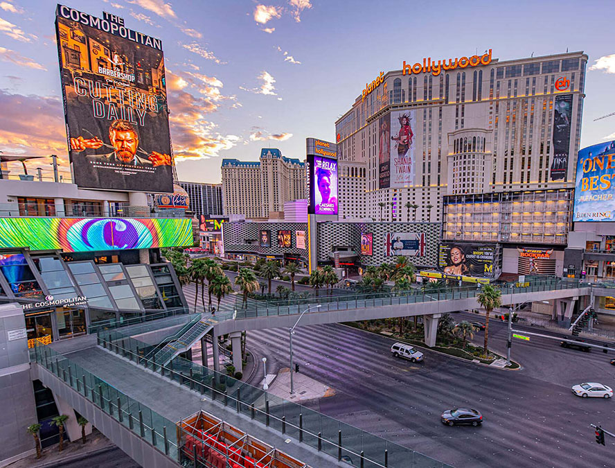 Aerial view of Ocean Prime Las Vegas.